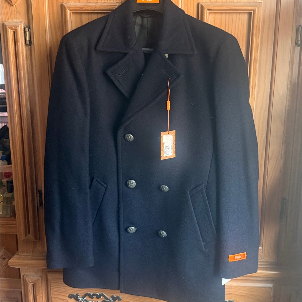 TALLIA Boys Navy Peacoat